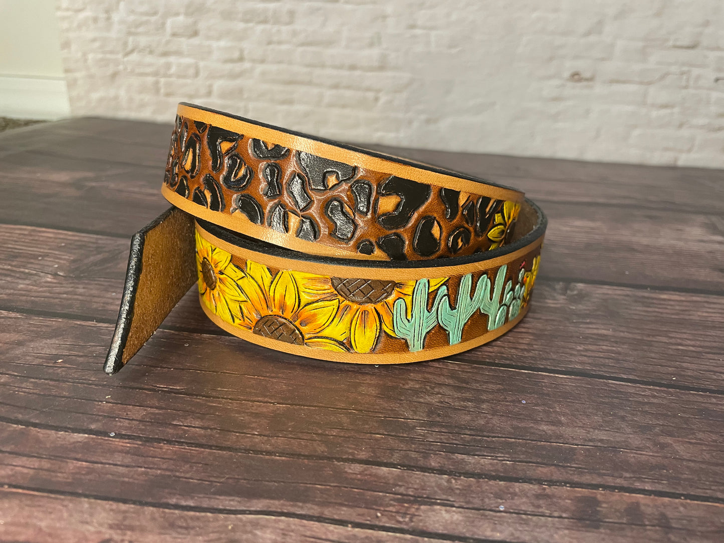 CUSTOM Tooled Leather Belt