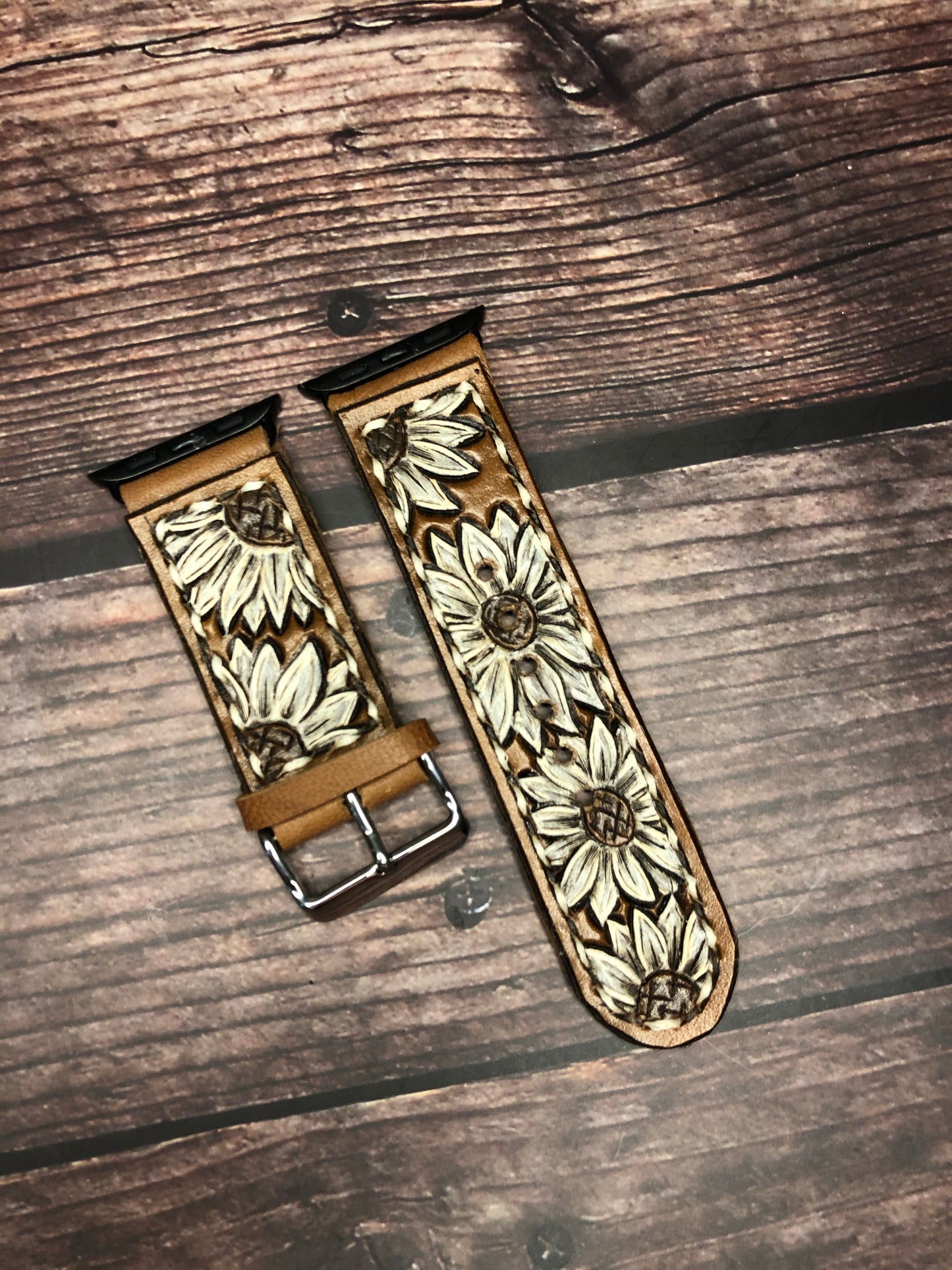 CUSTOM Tooled Leather Apple & Samsung Watch Bands