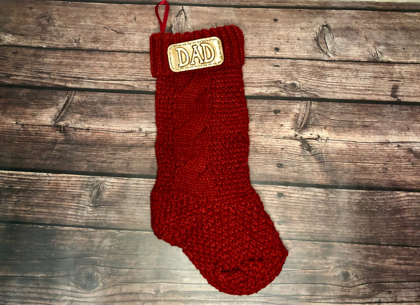 CUSTOM Tooled Patch Christmas Stocking