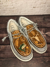 Load image into Gallery viewer, CUSTOM Tooled Hey Dude Shoes