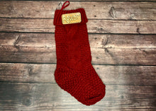 Load image into Gallery viewer, CUSTOM Tooled Patch Christmas Stocking