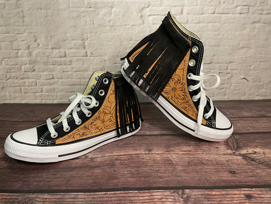 CUSTOM Tooled High Top Converse