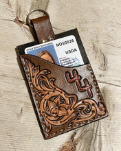 Load image into Gallery viewer, CUSTOM Tooled Leather Card Holder Wallet