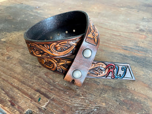 CUSTOM Tooled Leather Belt