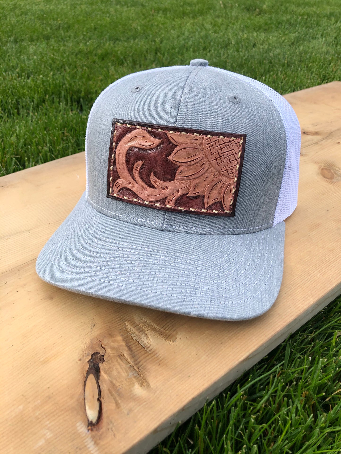 CUSTOM Adult Tooled Leather Snapback