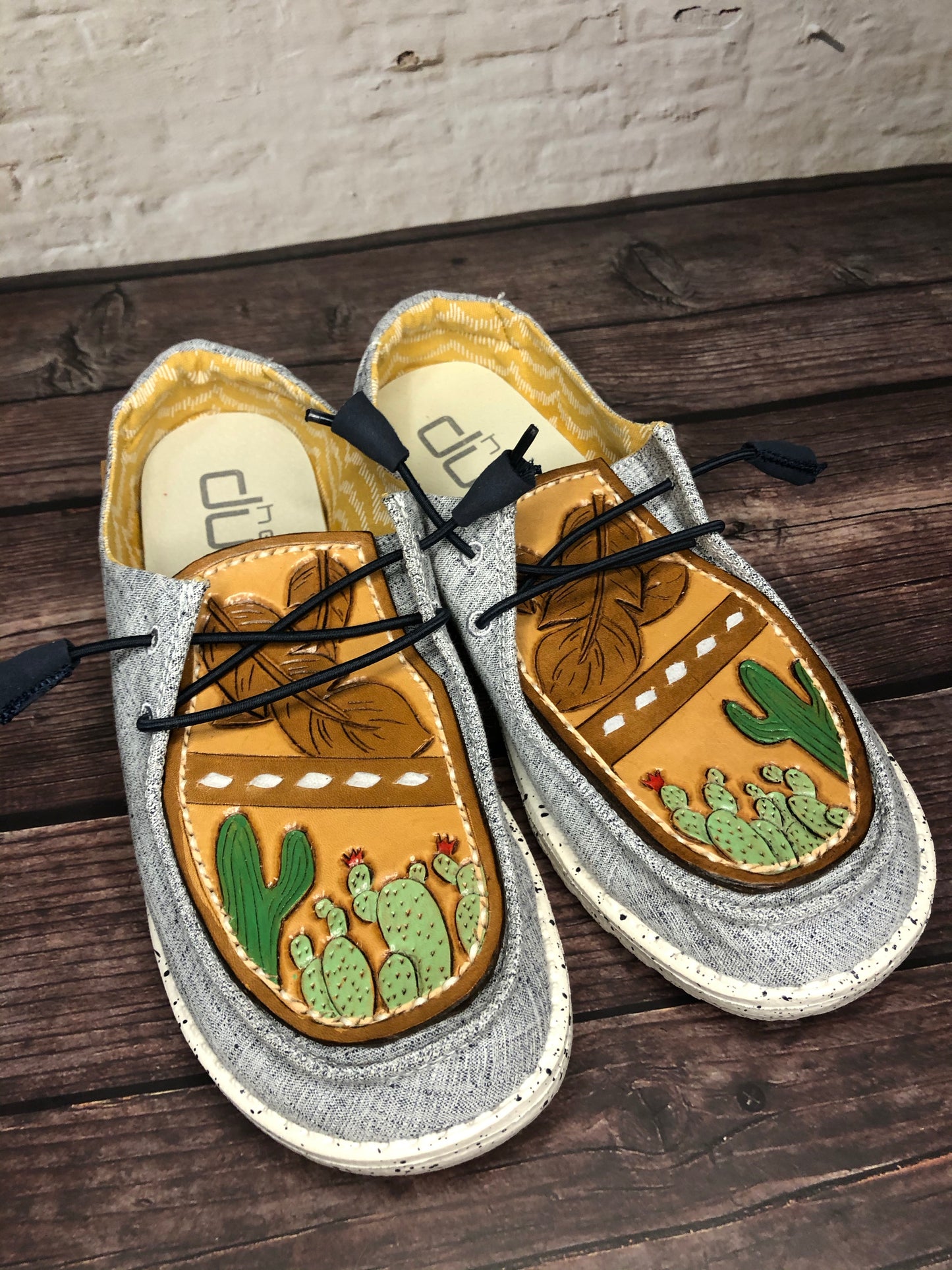 CUSTOM Tooled Hey Dude Shoes