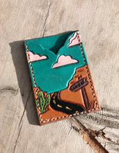 Load image into Gallery viewer, CUSTOM Tooled Leather Card Holder Wallet