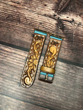 Load image into Gallery viewer, CUSTOM Tooled Leather Apple &amp; Samsung Watch Bands