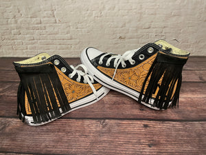 CUSTOM Tooled High Top Converse