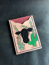 Load image into Gallery viewer, CUSTOM Tooled Leather Card Holder Wallet