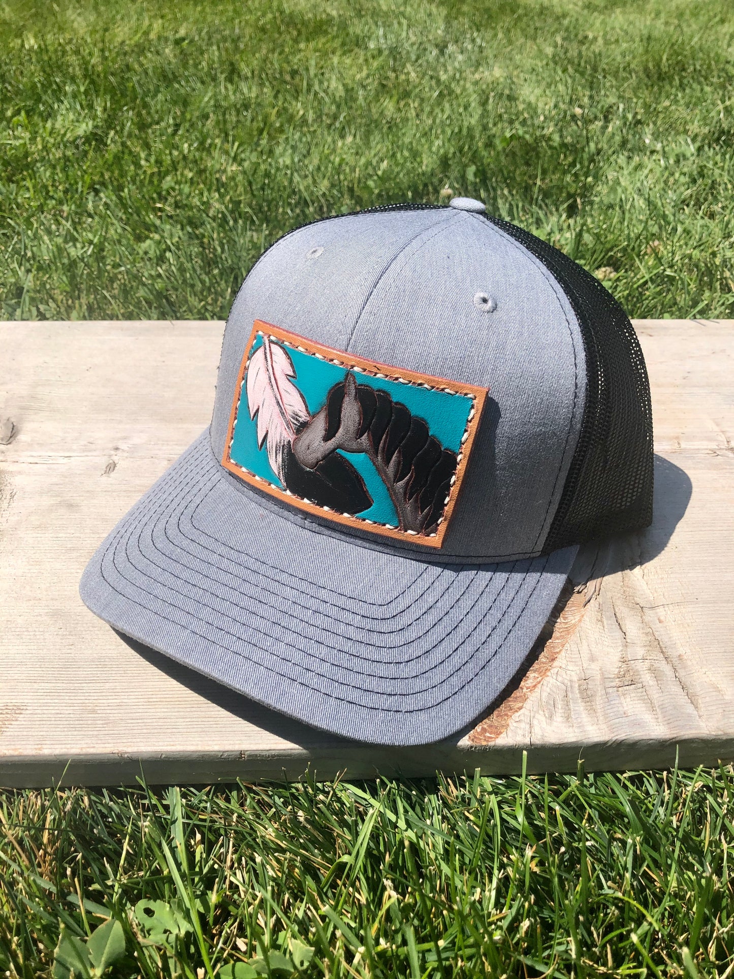 CUSTOM Adult Tooled Leather Snapback