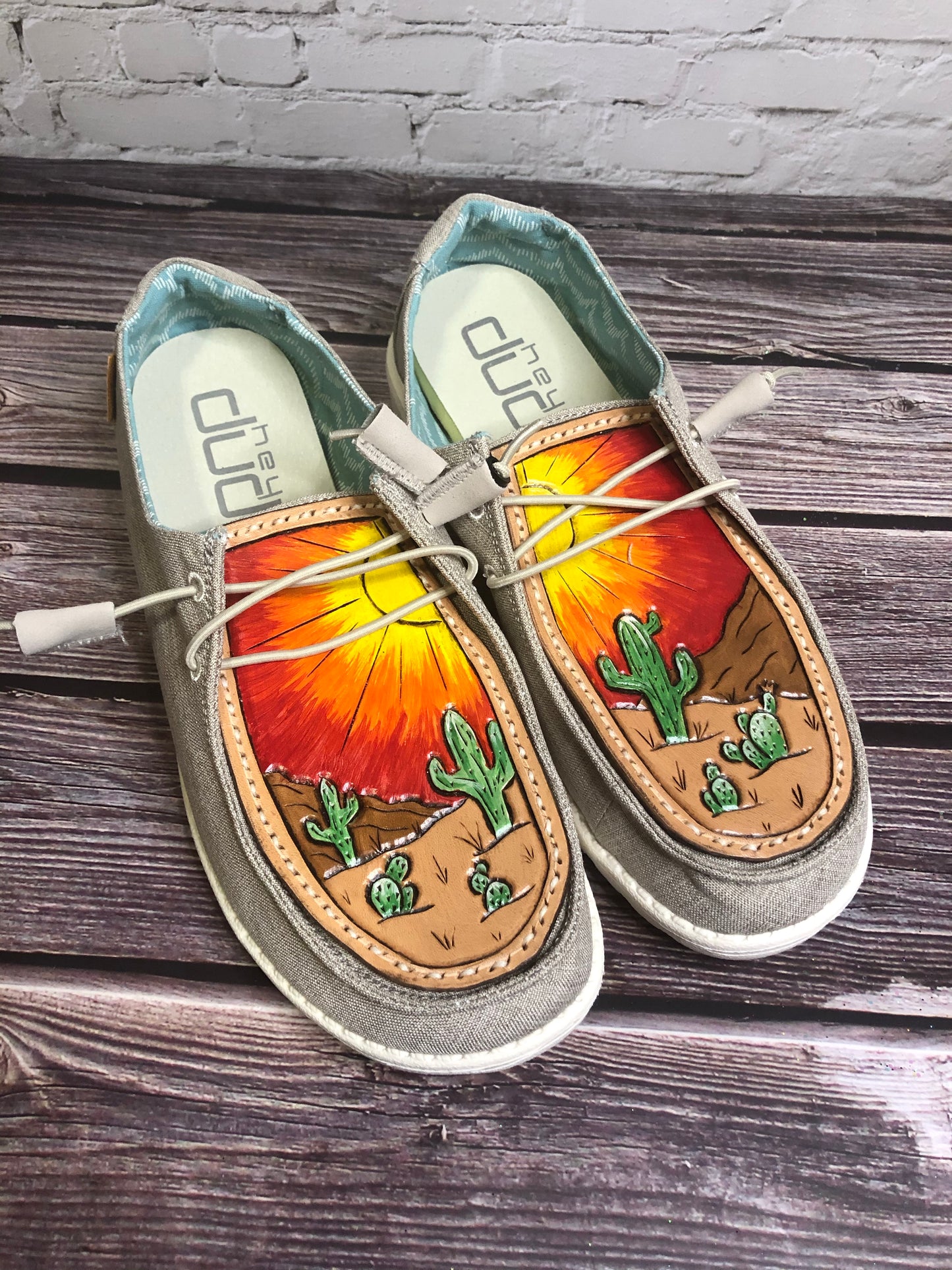 CUSTOM Tooled Hey Dude Shoes