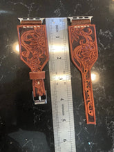 Load image into Gallery viewer, CUSTOM Tooled Leather Apple &amp; Samsung Watch Bands