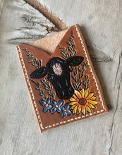 Load image into Gallery viewer, CUSTOM Tooled Leather Card Holder Wallet