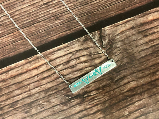 CUSTOM Stamped Bar Necklace