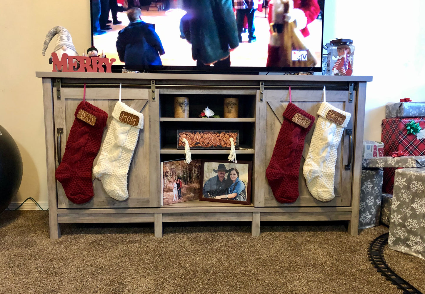 CUSTOM Tooled Patch Christmas Stocking