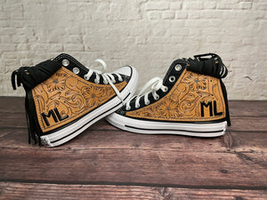 CUSTOM Tooled High Top Converse