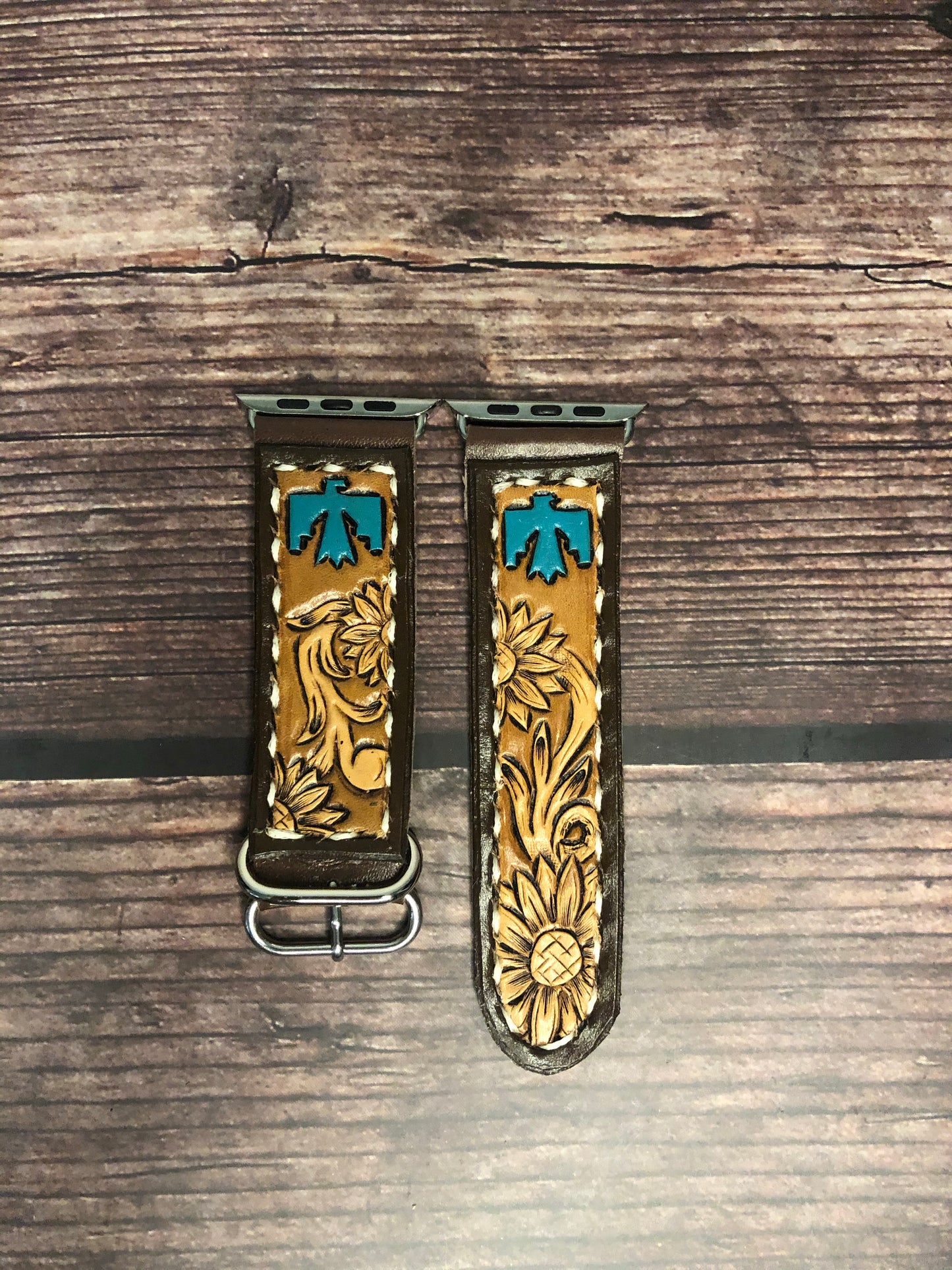 CUSTOM Tooled Leather Apple & Samsung Watch Bands