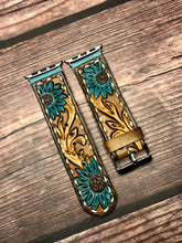 Load image into Gallery viewer, CUSTOM Tooled Leather Apple &amp; Samsung Watch Bands