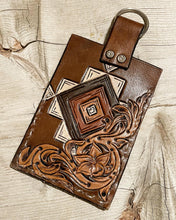 Load image into Gallery viewer, CUSTOM Tooled Leather Card Holder Wallet